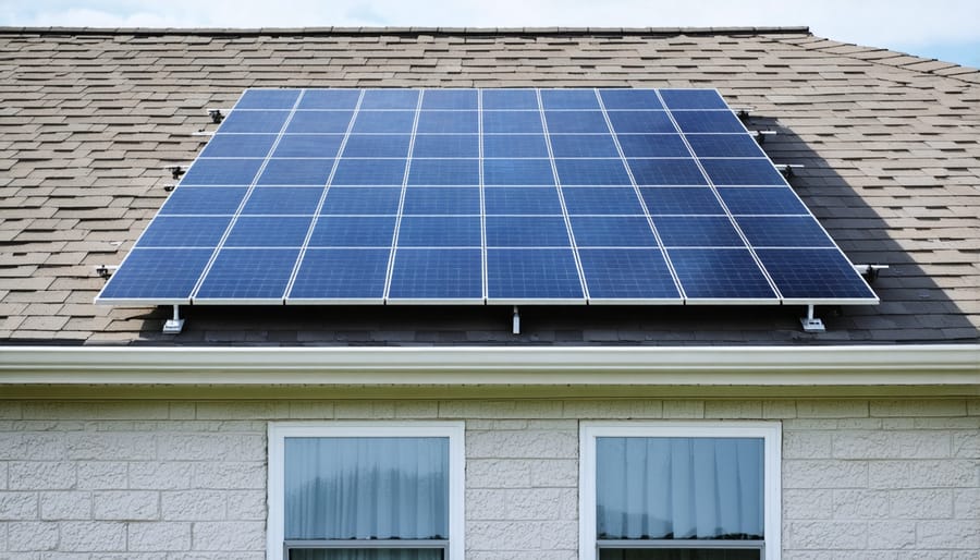 Infographic showing solar panel installation costs and federal tax credit calculations on an Illinois home