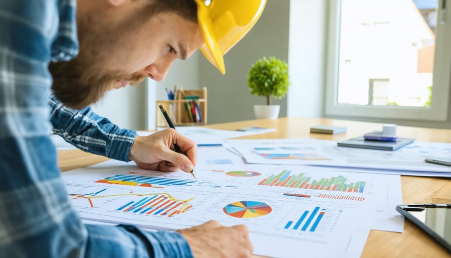 Professional consumer advocate performing energy efficiency assessment with specialized equipment
