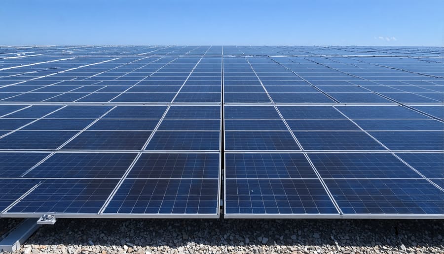 Large-scale solar farm in Illinois utilizing cell-free enhanced solar panels