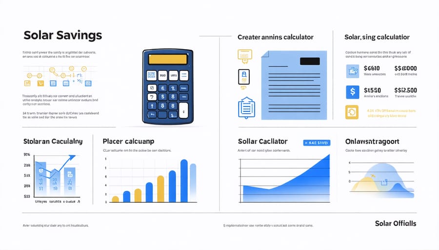 Visual representation of solar energy cost savings and financial benefits