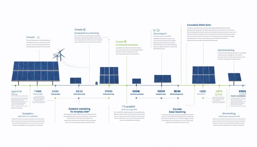 Diagram illustrating how crowdfunding money flows from investors to solar energy projects
