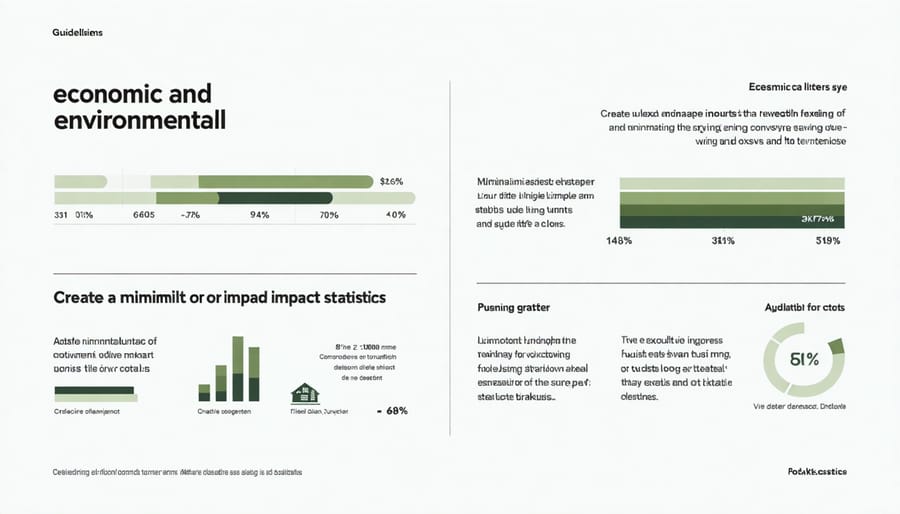 Visual representation of job creation numbers, energy savings, and carbon reduction metrics in Illinois
