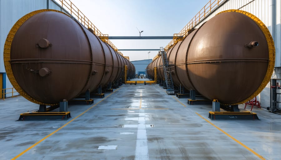 Real-world implementation of a gravity energy storage system with visible mechanical components