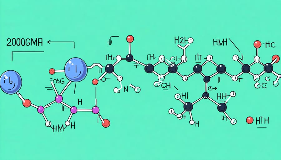 Diagram showing hydrogen fuel cell chemical reaction process with electron flow