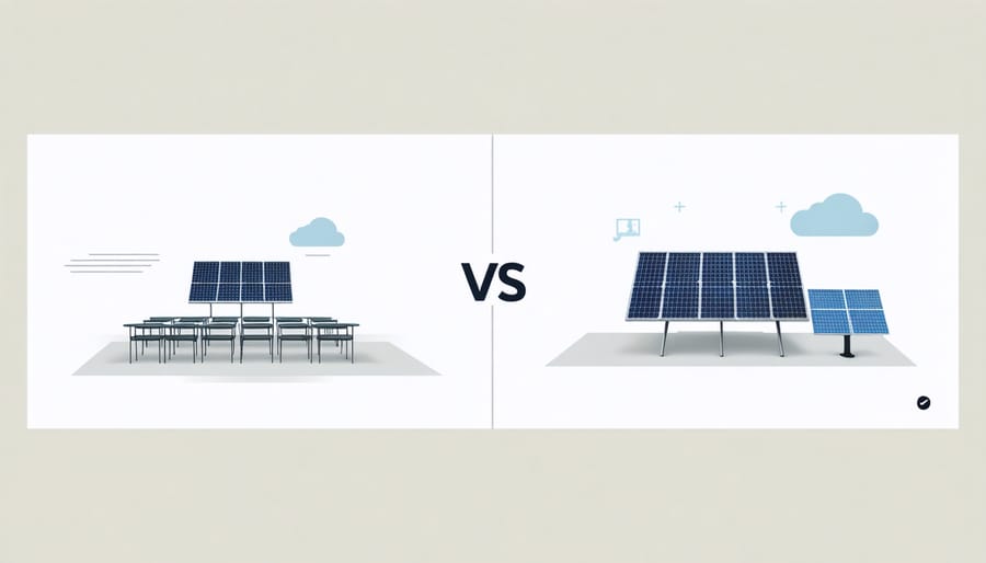 Comparison of traditional solar training versus gamified learning platform interface