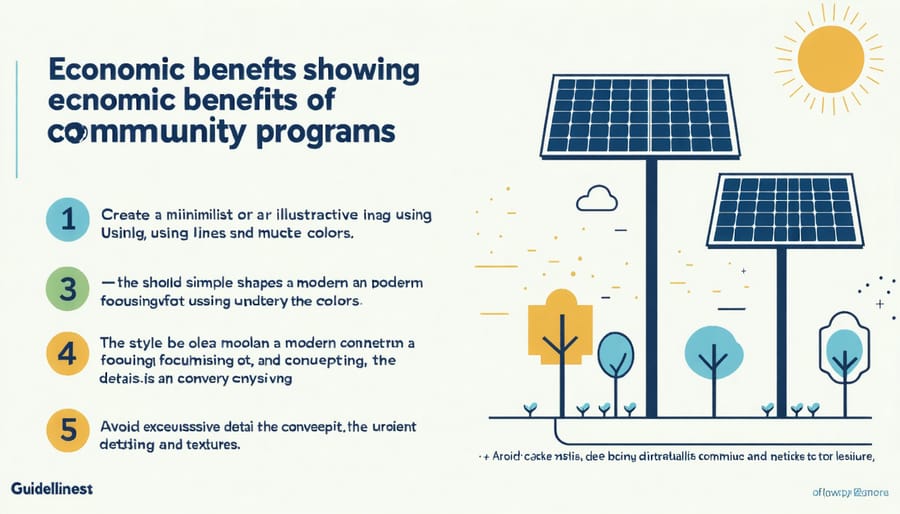 Visual representation of cost savings and economic advantages of shared solar initiatives