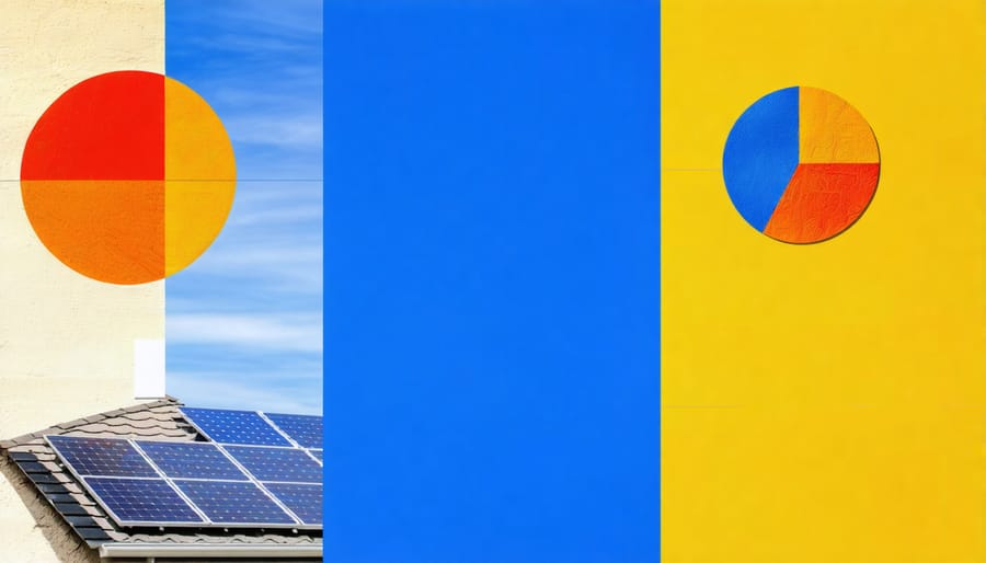 Chart comparing power generation capacity of solar generators versus solar panel systems