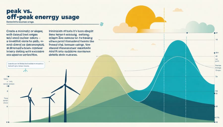 Graph comparing energy consumption patterns before and after implementing demand response