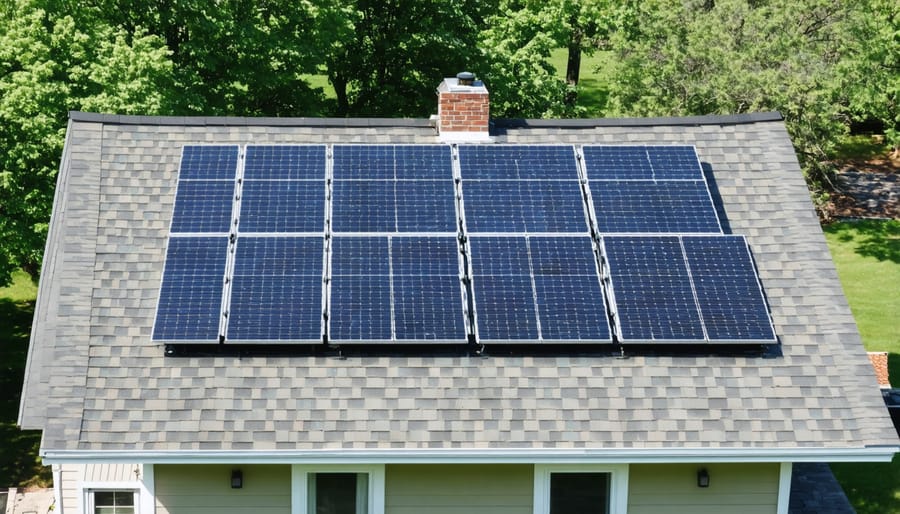 Modern solar panel installation on an Illinois home featuring sustainable design