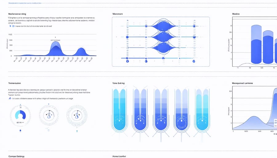 Interactive data visualization showing how smart thermostats learn from household temperature preferences