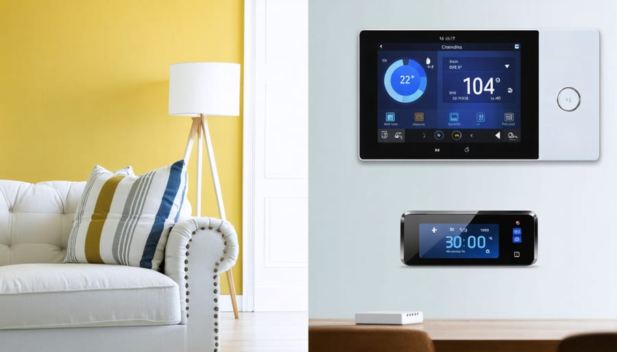 Comparative energy consumption graphs demonstrating savings achieved with smart thermostats