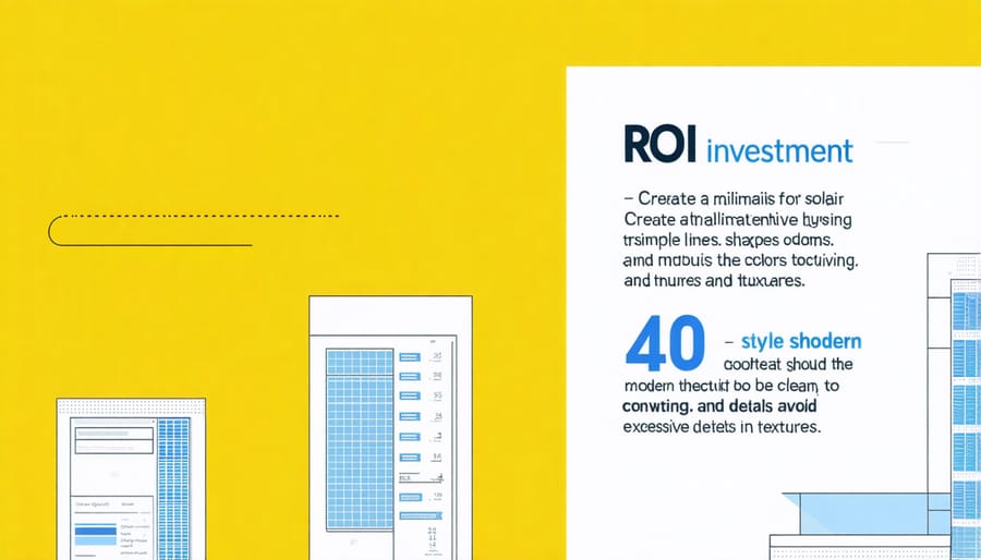 Chart displaying solar investment costs, returns, and breakeven analysis
