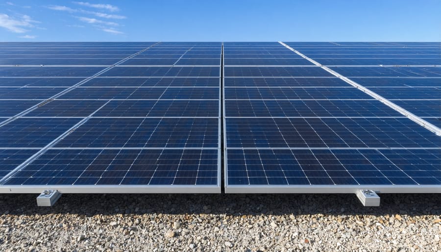 Solar system designer working on CAD software for solar panel layout design