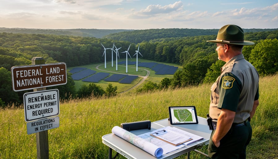 Aerial view of Shawnee National Forest showing protected federal land in Illinois