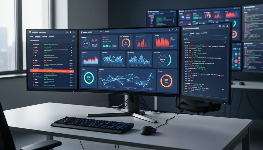 Technician monitoring solar system performance data on tablet device