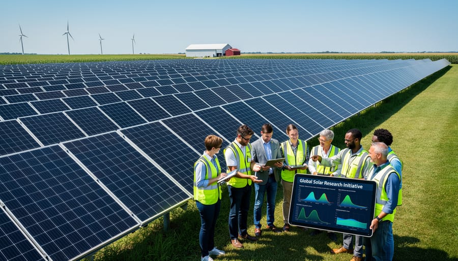 Close-up detail of modern solar panel crystalline cells and surface technology